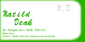matild deak business card